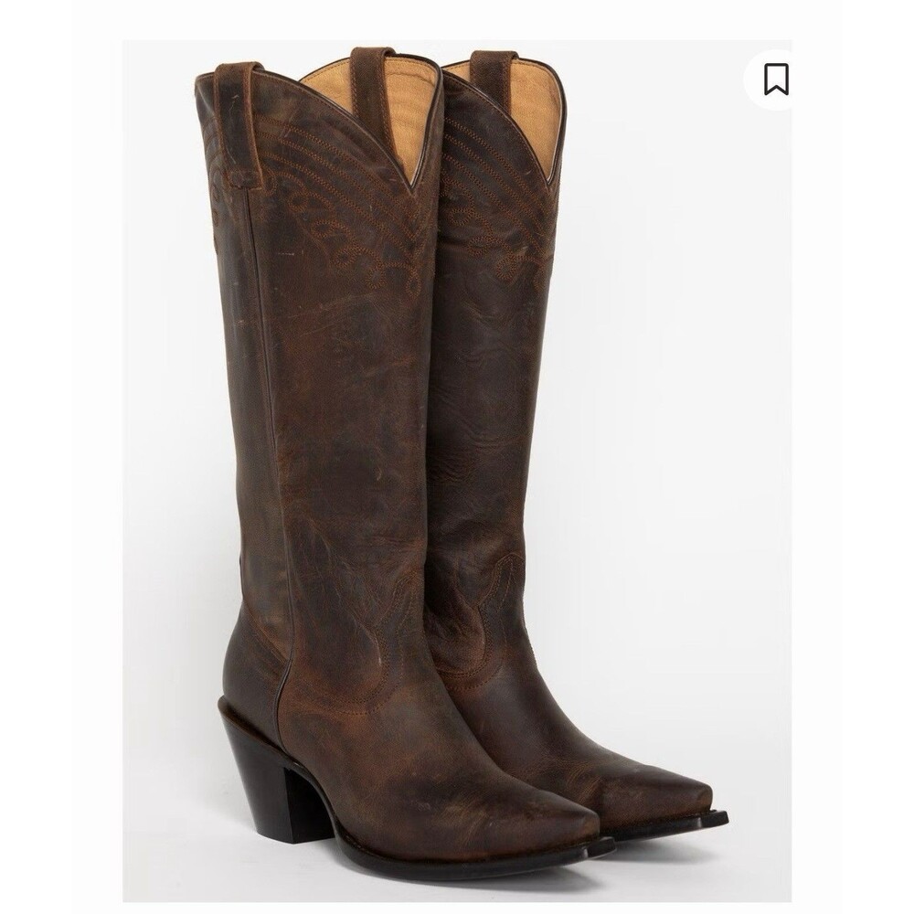 Demo Try on Shyanne Women's Charlene Tall Western Boots Brown Size 8.5 Cowboy - Picture 12 of 12